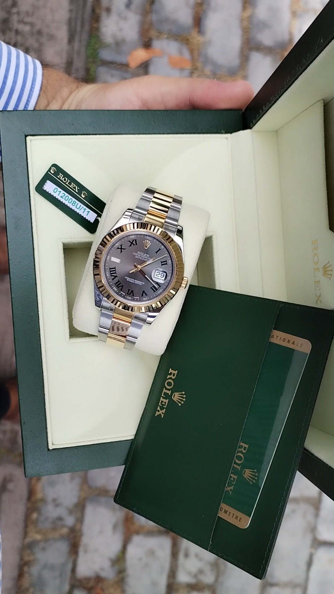 Rolex 41mm Date Just  II Wimbledon 2 Tonos