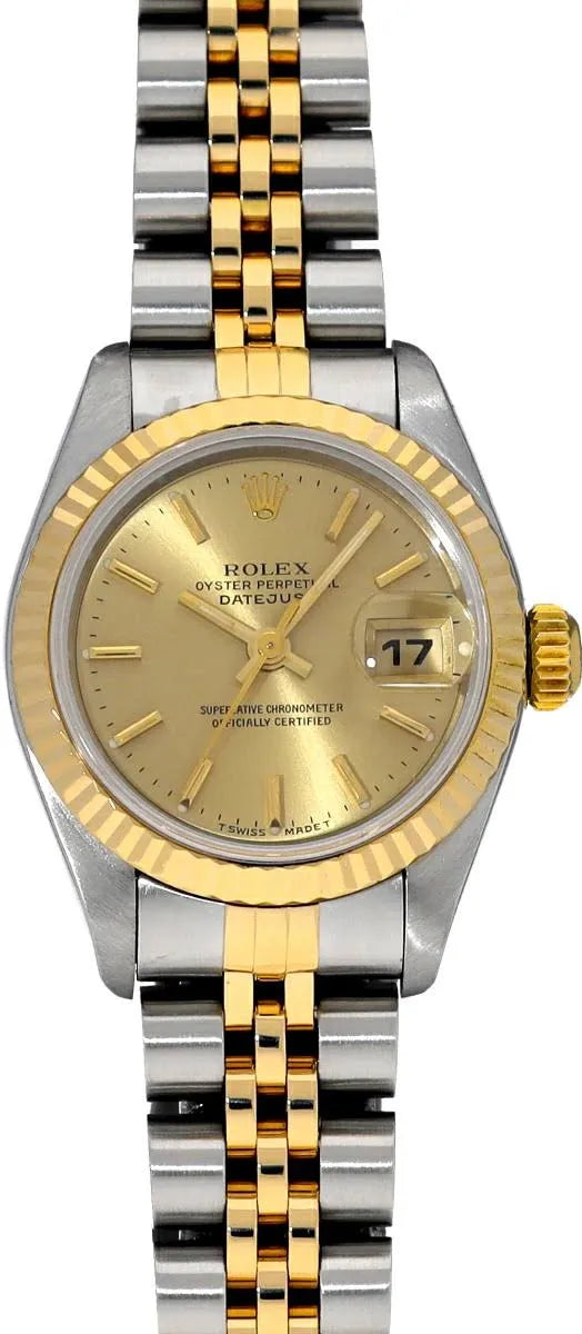 Rolex 69173 · Esfera champagne, Jubilee y bisel estriado