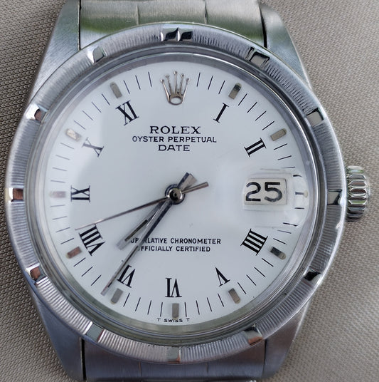 Rolex Date Engine Turned