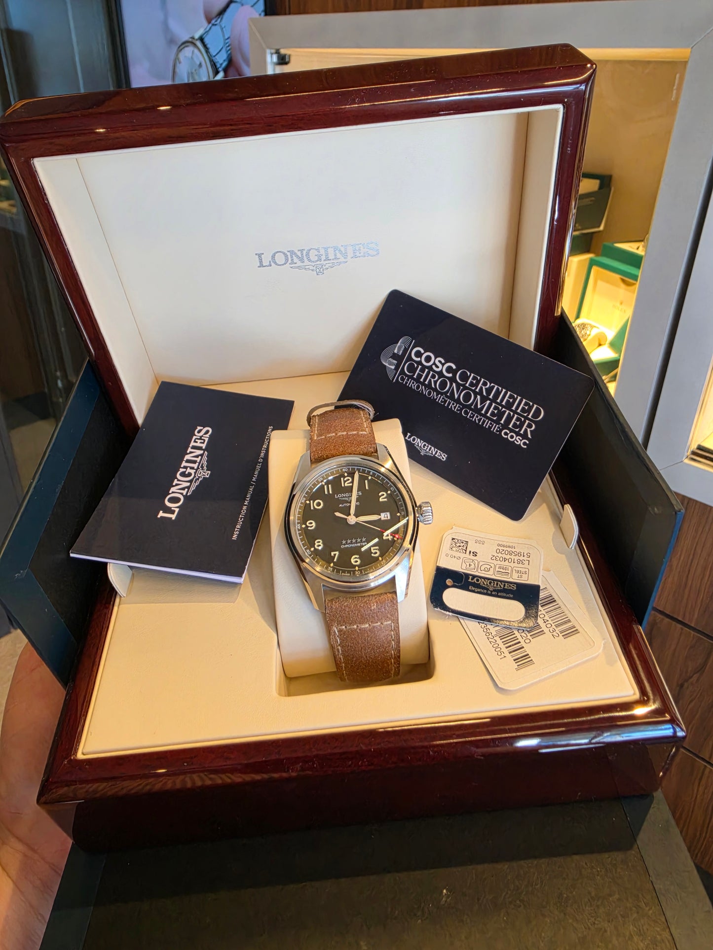 Longines Spirit Automatic 40mm Esfera Verde Mate — Ref. L3.810.4.03.2