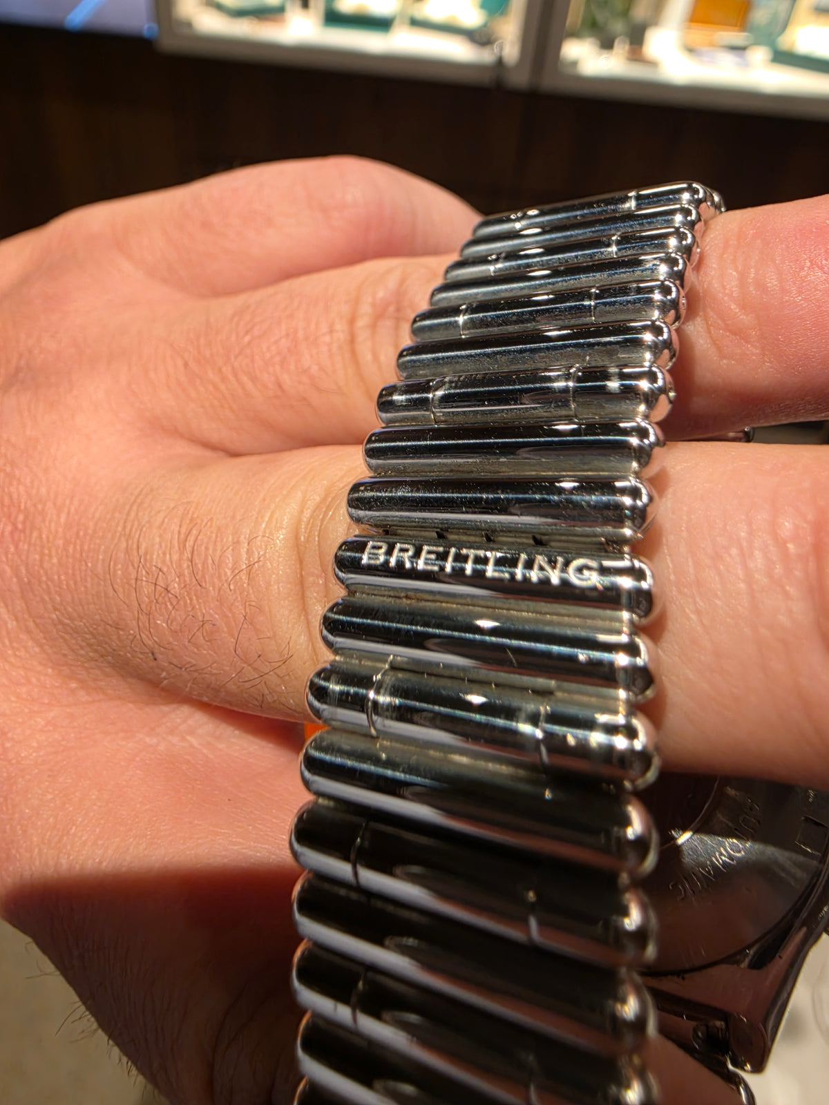 Breitling Chronomat B13048 — Acero & Oro, Esfera Burgundy