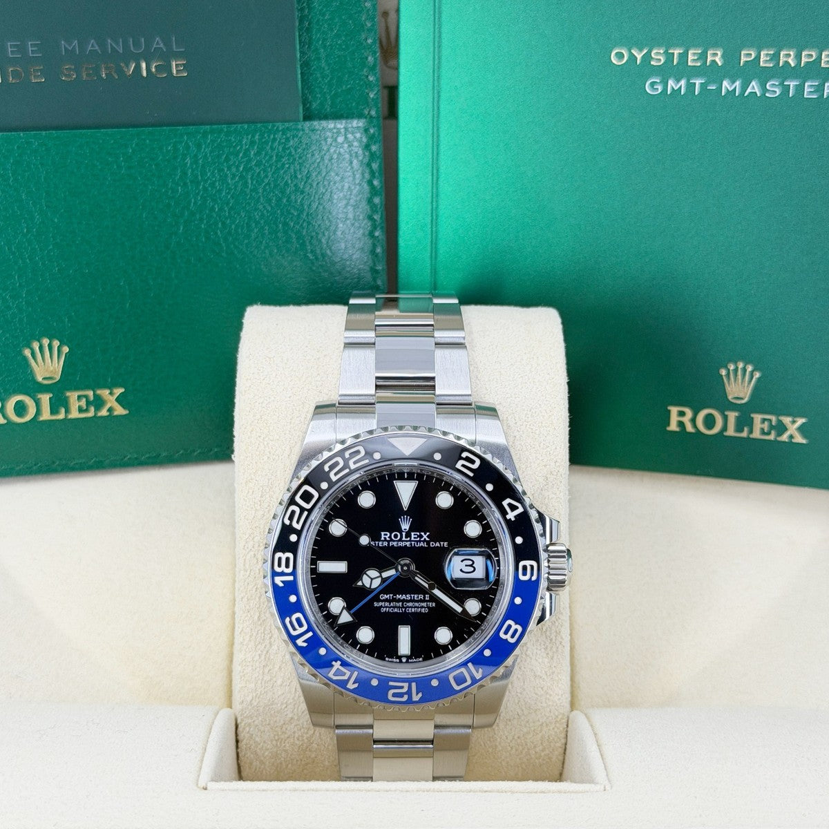 Rolex GMT-Master II 126710BLNR «Batman» — Oyster, Año 2025, Estuche Nuevo