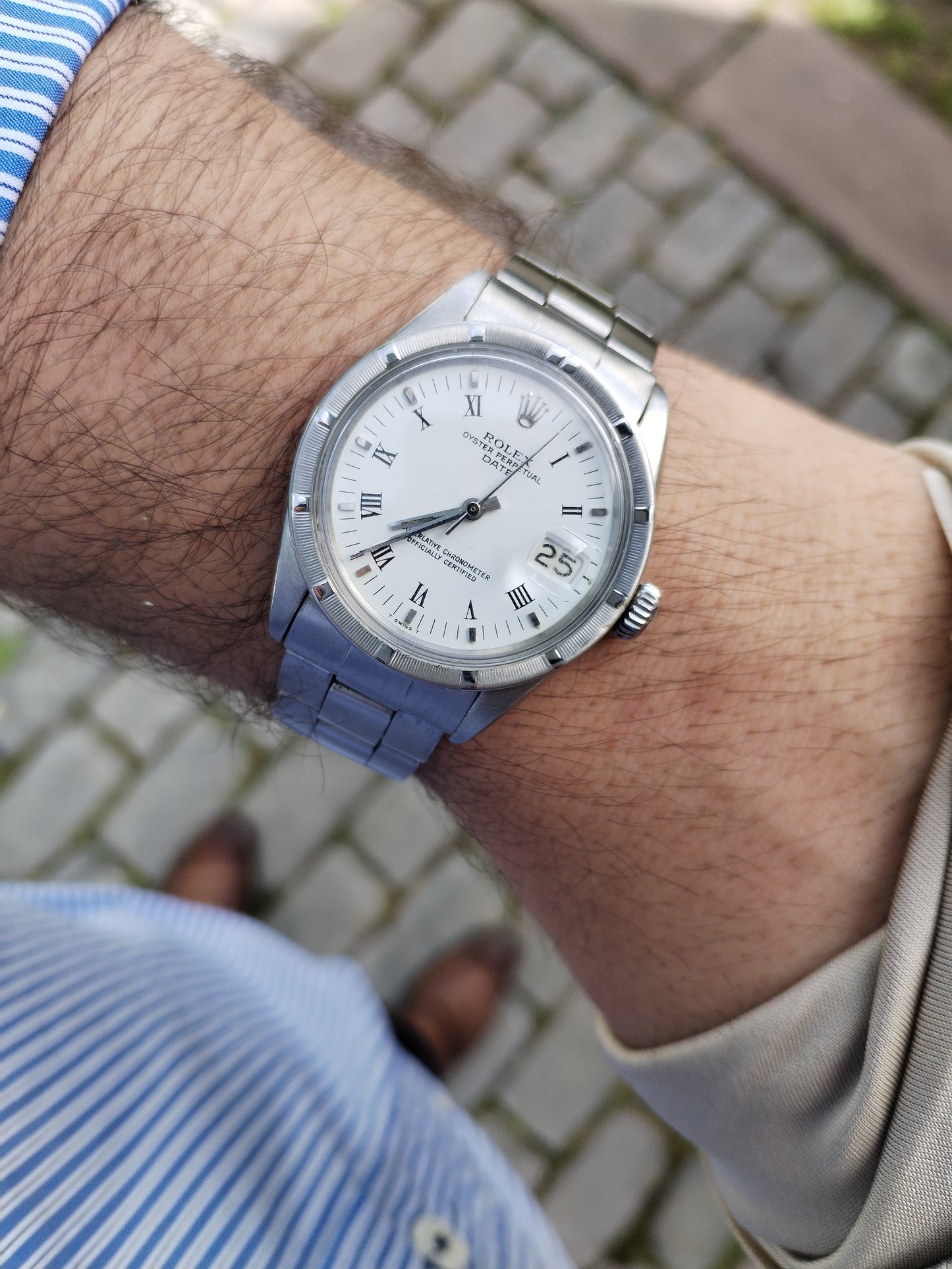 Rolex Date Engine Turned
