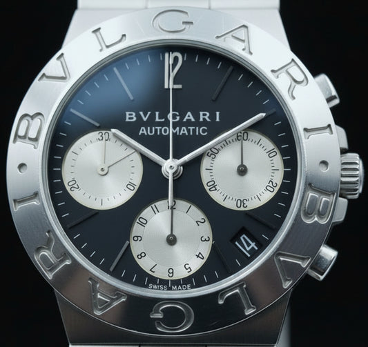 Bvlgari Diagono SD38 — Cronógrafo Automático en Acero