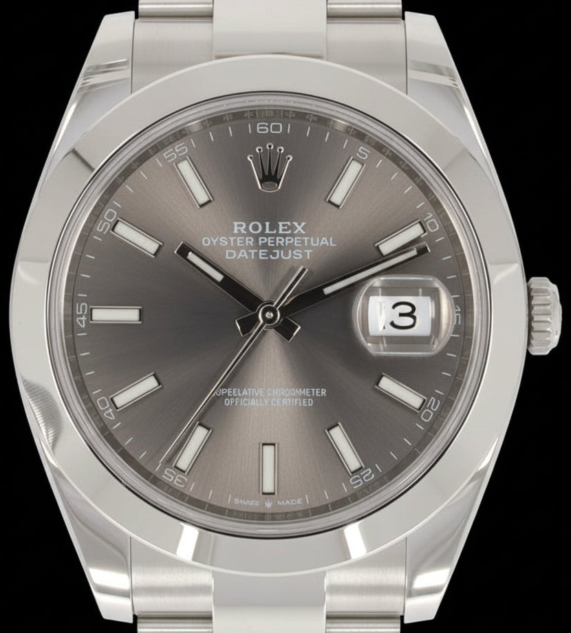 Rolex Rhodium Date Just 41mm