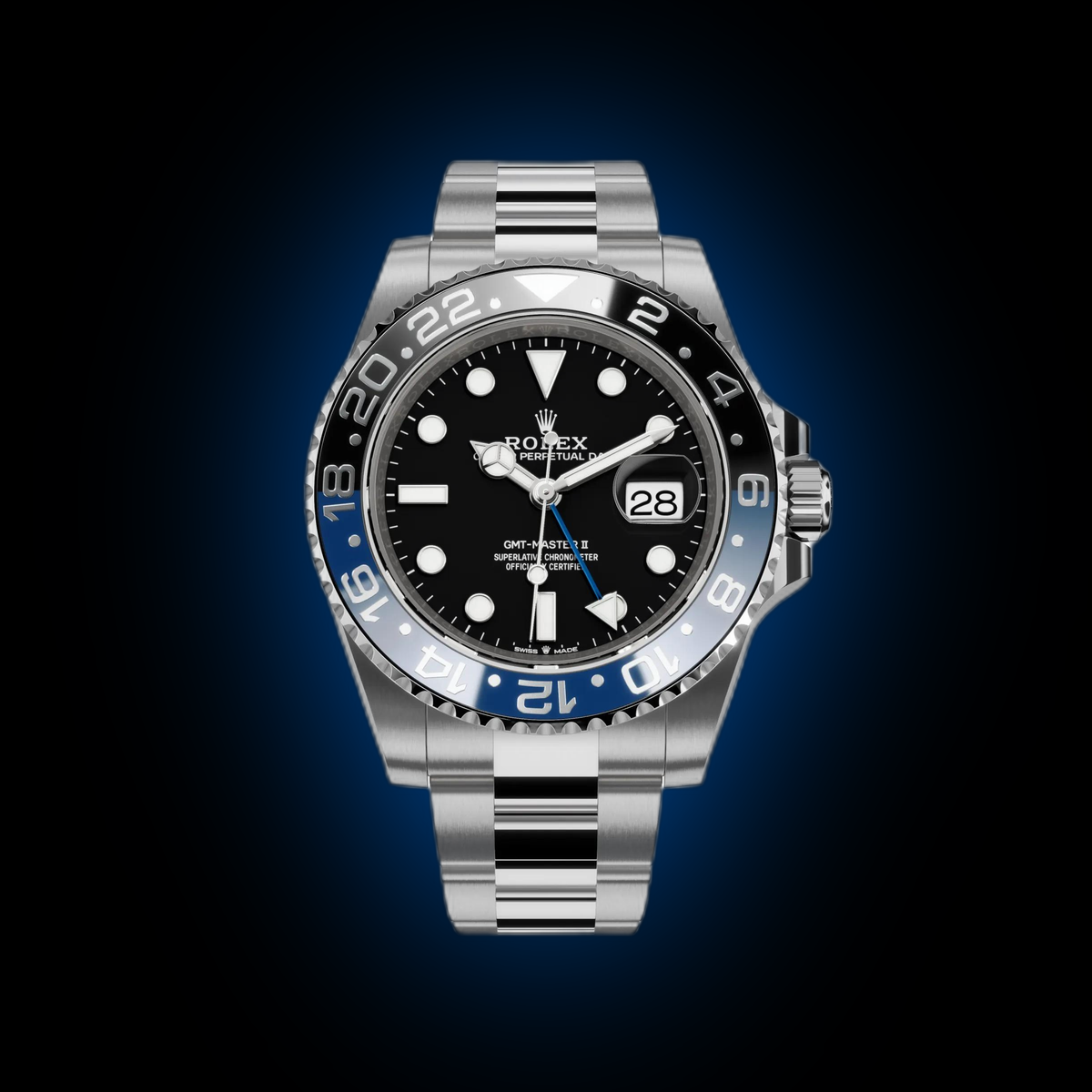 Rolex GMT-Master II 126710BLNR «Batman» — Oyster, Año 2025, Estuche Nuevo