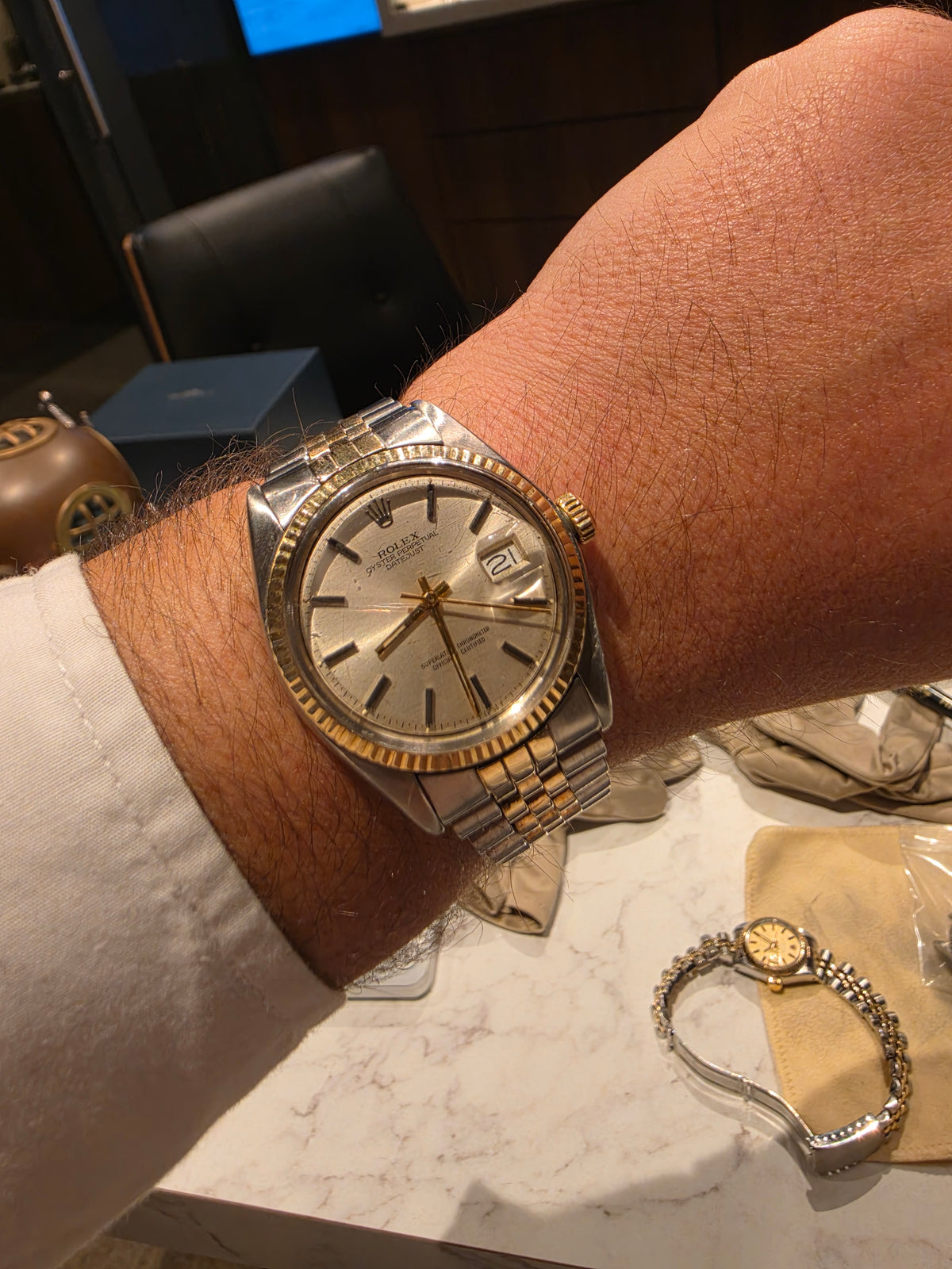 Rolex Date Just 36mm two tone