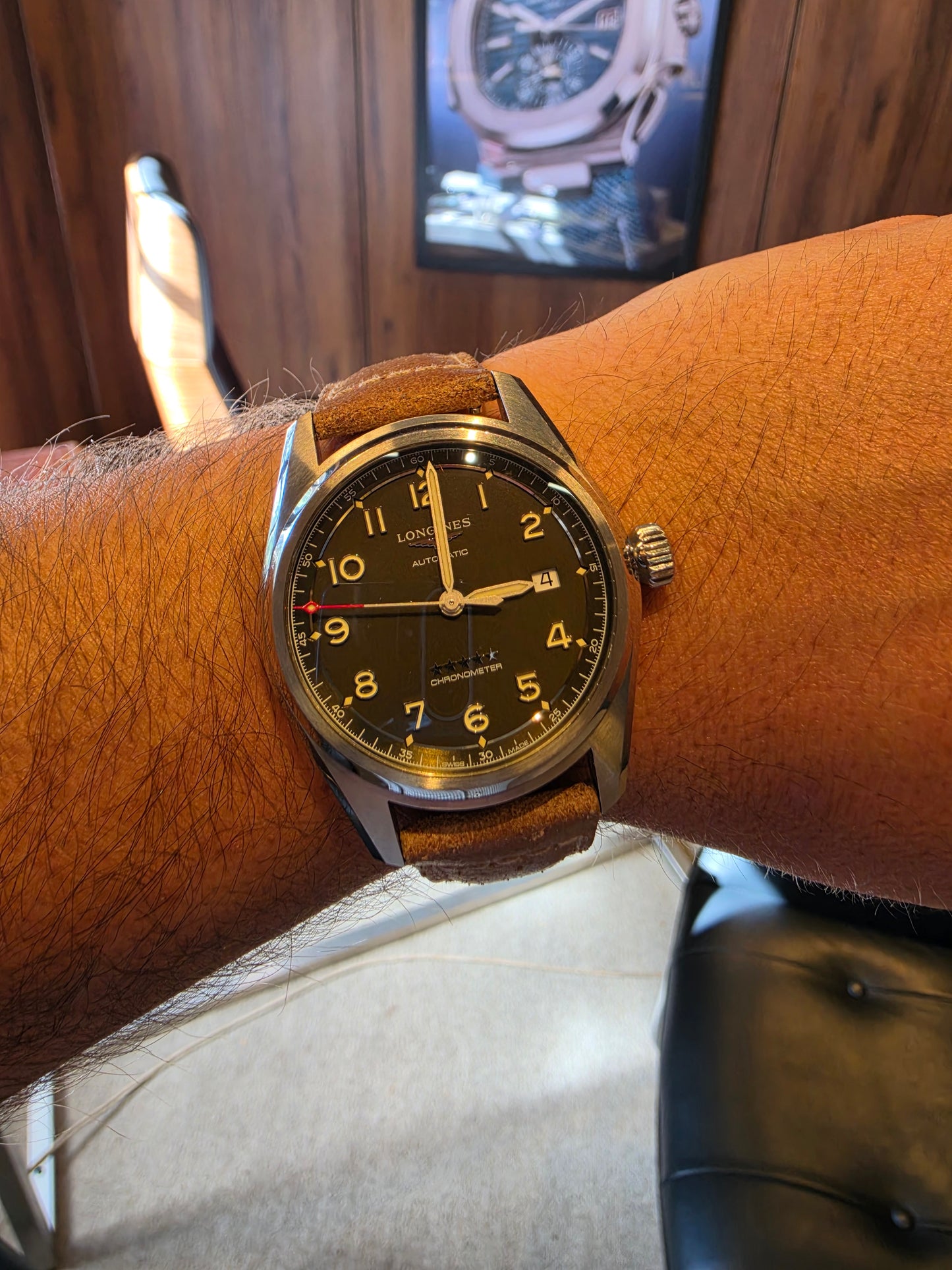 Longines Spirit Automatic 40mm Esfera Verde Mate — Ref. L3.810.4.03.2