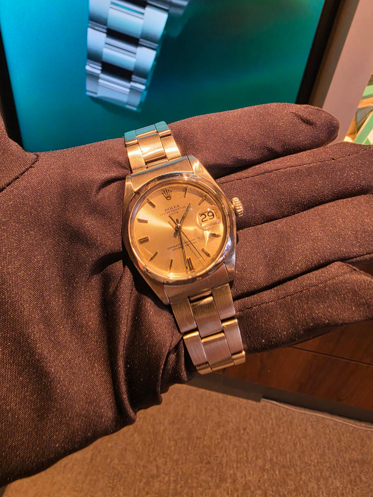 Rolex Oyster Perpetual Date Ref. 1500 – Dial Argenté/plata | Malla Oyster Intermedia