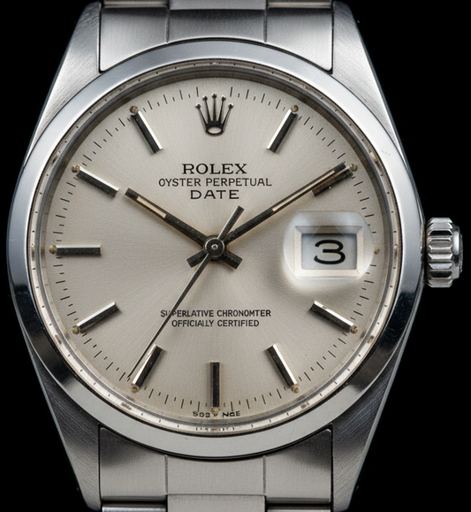 Rolex Oyster Perpetual Date Ref. 1500 – Dial Argenté/plata | Malla Oyster Intermedia