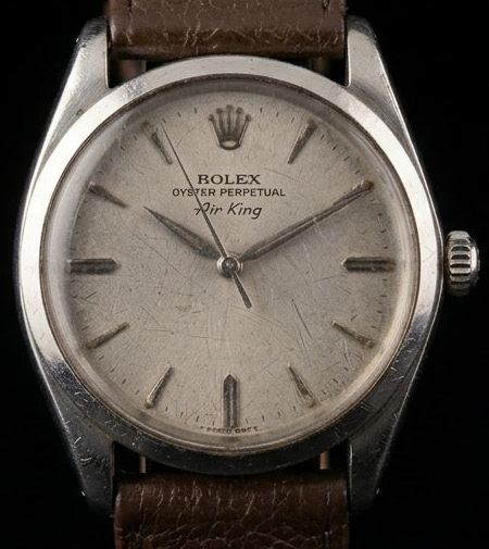 Rolex Air-King 5500 Vintage · Agujas Punta Flecha Pavonadas