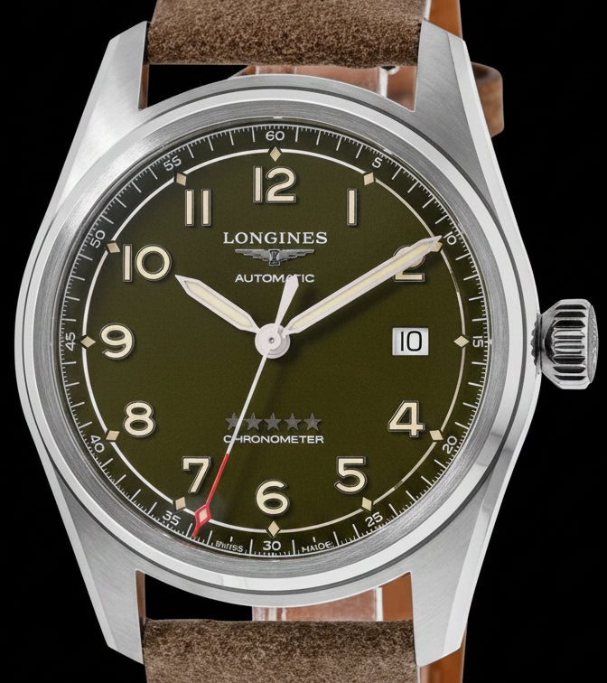 Longines Spirit Automatic 40mm Esfera Verde Mate — Ref. L3.810.4.03.2