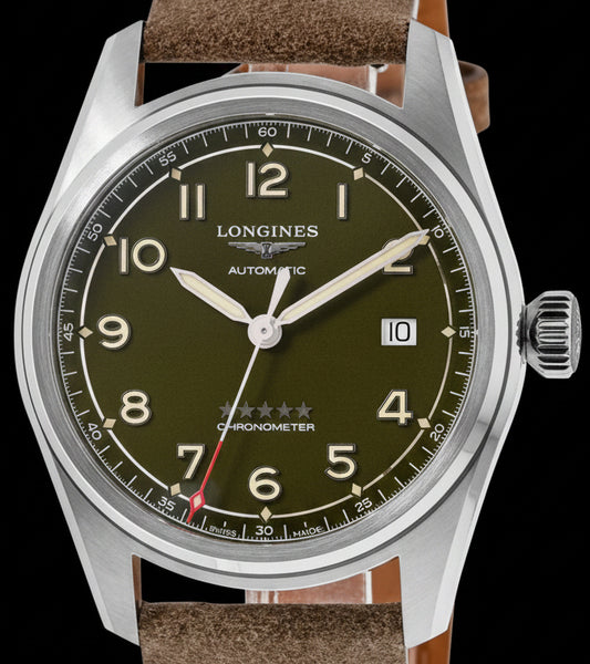 Longines Spirit Automatic 40mm Esfera Verde Mate — Ref. L3.810.4.03.2
