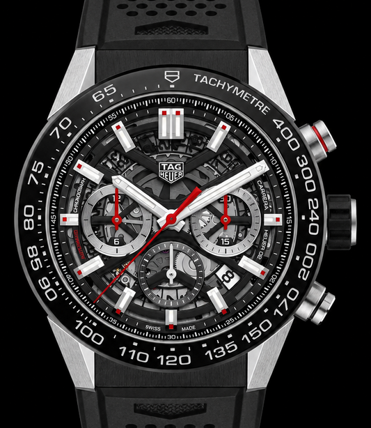 TAG Heuer Carrera CV2A10 — Esfera Skeleton, Año 2021, Full Set