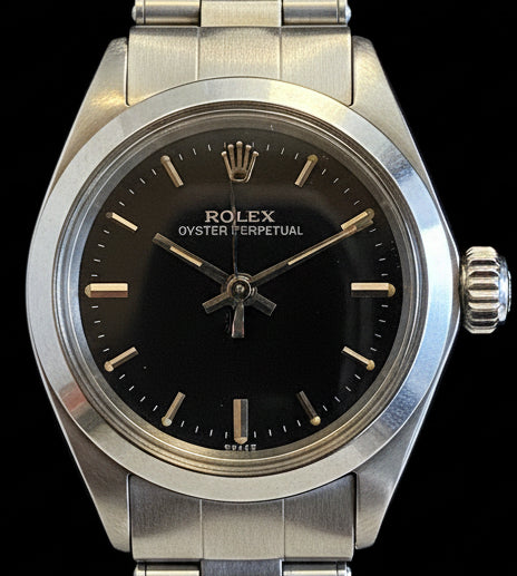 Rolex Oyster Perpetual Lady Ref. 6618 — Fondo Negro | Sin Fecha | Malla Oyster | Circa 1970s