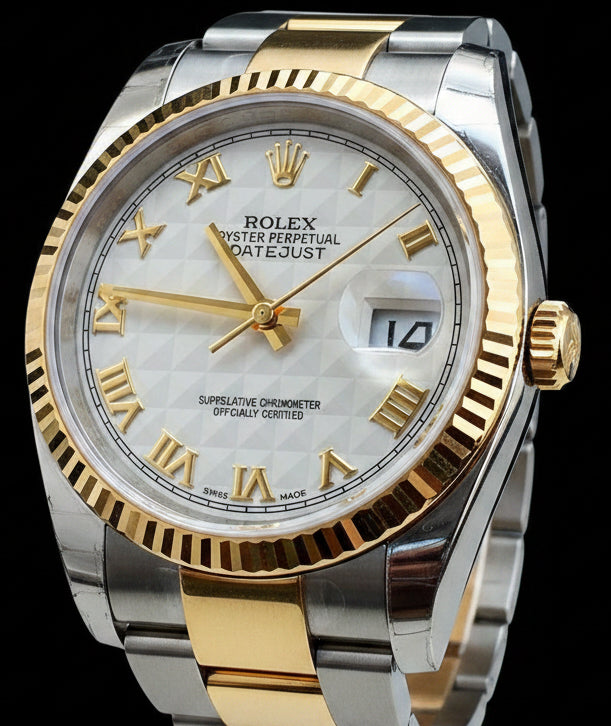 Rolex Datejust 36 Ref. 116233 – Esfera Pyramids | Malla Oyster | Con Estuche