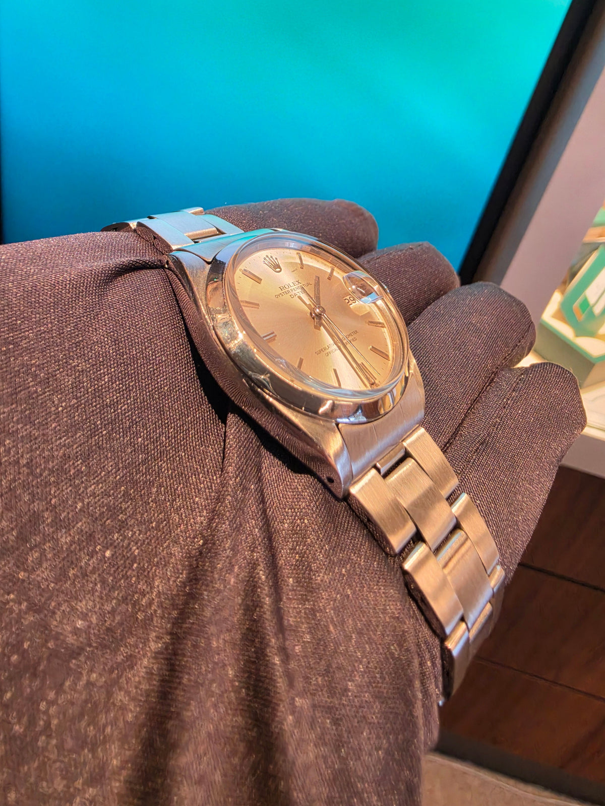 Rolex Oyster Perpetual Date Ref. 1500 – Dial Argenté/plata | Malla Oyster Intermedia